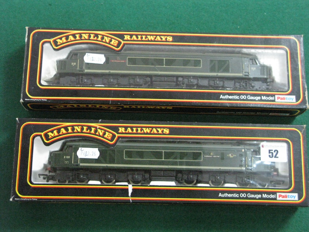 Two Mainline "OO"Gauge/4mm Class 45 1 Co-Co 1 Diesel Locomotives, Ref 37041, BR green "Sherwood