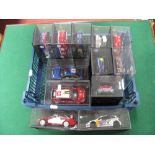 Twelve Diecast Model Rally Cars, by Burago, Saico, Approximately 1:32nd scale including Burago