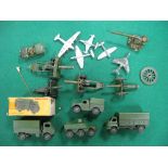 A Quantity of Mid XX Century Diecast Vehicles, by Dinky/Britains and others, all with a military