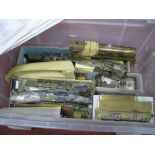 A Quantity of Brass White Metal Components from a "O" Gauge/7mm Model Makers Workshop, includes