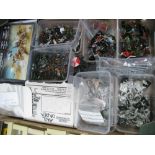 A Quantity of War Hammer and Similar Gaming Items, including white metal model figures (sometimes