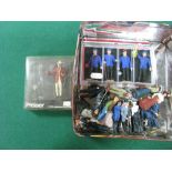 A Ref 52400 L.G.B "G" Gauge Set of Four Railway Staff, boxed as new, plus fourteen other unboxed