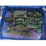 A Quantity of 1950's and Later Diecast Vehicles, by Dinky, Britains and others, all playworn, all