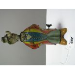 A Mid XX Century Clockwork Tinplate Clown, by Fischer of Germany, 21cm high, signs of wear.