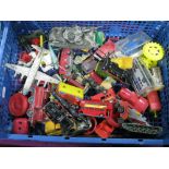 A Quantity of Diecast and Plastic Vehicles, by Dinky, Corgi and others, all playworn.