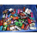 A Quantity of Matchbox 1:75's and Similar Scale Diecast Vehicles, many 1970's noted, all playworn.