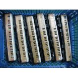 Six Hornby "OO"Gauge/4mm Unboxed Gresley LNER Teak Passenger Coaches, R/No's 4237 (3) and 22357 (3),