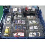 Twelve 1:43rd Scale 'Pieceworks' Diecast Model Rally Cars, including Lancia Stratos, Ford RS200,