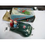 A Plastic Friction Drive 'Bob Sled', made in Hong Kong, boxed.