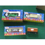 Hornby Thomas and Friends, Percy The Locomotive and Three Rolling Stock Items, including S C