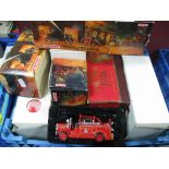 Seven Matchbox 'Models Yesteryear' Diecast Model Fire Service Vehicles, including 1936 Leyland Cub