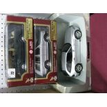 Three Diecast Model Cars, comprising of UT models 1:18th scale BMW 23 Coupe 2.8, boxed but missing