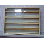 A Modern Glass Fronted Display Cabinet, five shelves, suitable for displaying "OO/HO" gauge