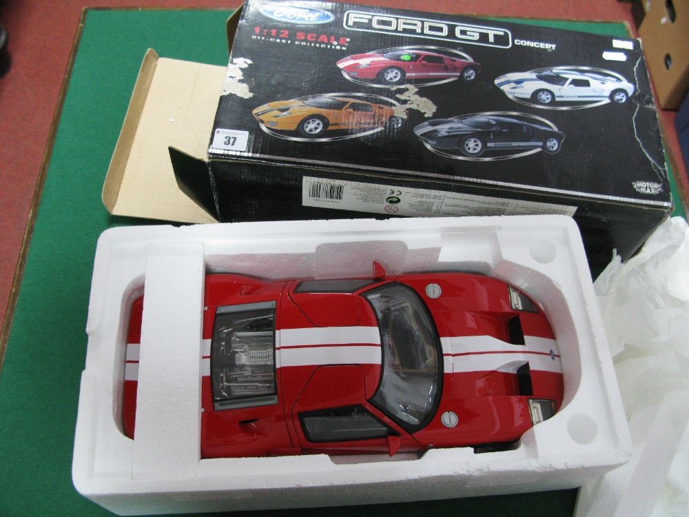 Motor Max 1:12th Scale Diecast Model Ford GT Concept 'Red', boxed.