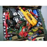 A Quantity of Playworn Diecast and Plastic Model Vehicles, by various makers.