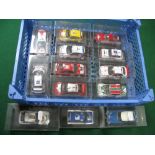 Thirteen 1:43rd Scale Predominantly 'Pieceworks' Diecast Model Rally Cars, including Mitsubishi