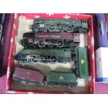 Three Hornby Dublo 4mm 4-6-2 Steam Locomotives, unboxed two rail Duchess Class BR maroon "City of