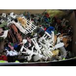 A Quantity of Plastic Figures, by Britains/Herald and others, all playworn.