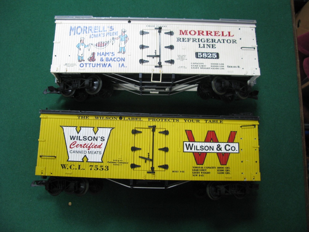 Two 'G' Scale Outline American Rolling Stock Vans, by AHM, USA Trams including Wilsons Certified