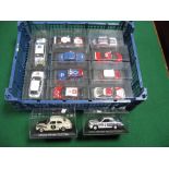 Twelve 1:43rd Scale 'Pieceworks' Diecast Model Rally Cars, including Audi Quattro, Opel Asona 400,