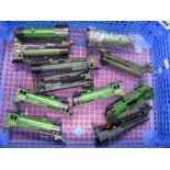 Eleven 'OO' Gauge 4mm Steam Locomotive Plastic Bodies, part of a model makers workshop? - bodies for