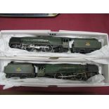 Two Hornby Dublo 4mm Three Rail Duchess of Montrose 4-6-2 Steam Locomotives and Six Wheel Tenders,