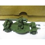 A Mid XX Century Dinky Trade Box No. 161B-Mobile Anti-Aircraft Gun, with one gun, gun very good,