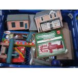 Seven Items Hornby 'OO' Gauge/4mm Skaledale Trackside Buildings, Post Office, Butler Garage,