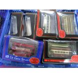 Eight Corgi EFE 1:76th Scale Diecast Model Buses, including #16101 Leyland PD2 Highbridge Wigan