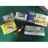 Dinky Toys #324 Hay Rake, Matchbox 'The Dinky Collection' DY-9 1949 Land Rover, Corgi 1:43rd scale
