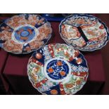 A Late XIX Century Chinese Imari Charger, hand painted decoration of exotic birds within hexagons