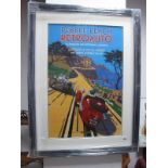 'Pebble Beach Retro Auto' 2009 event poster, printed in Canada 67 x 45cm, framed; and a 'Droste's