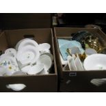 The Poets Garden 'Celandine' and 'Speedwell' Dinner Ware, Worcester 'Evesham', etc:- Two Boxes