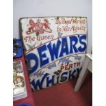 A 'Dewar's Whisky Perth' Enamel Wall Sign, 102 x 92cm