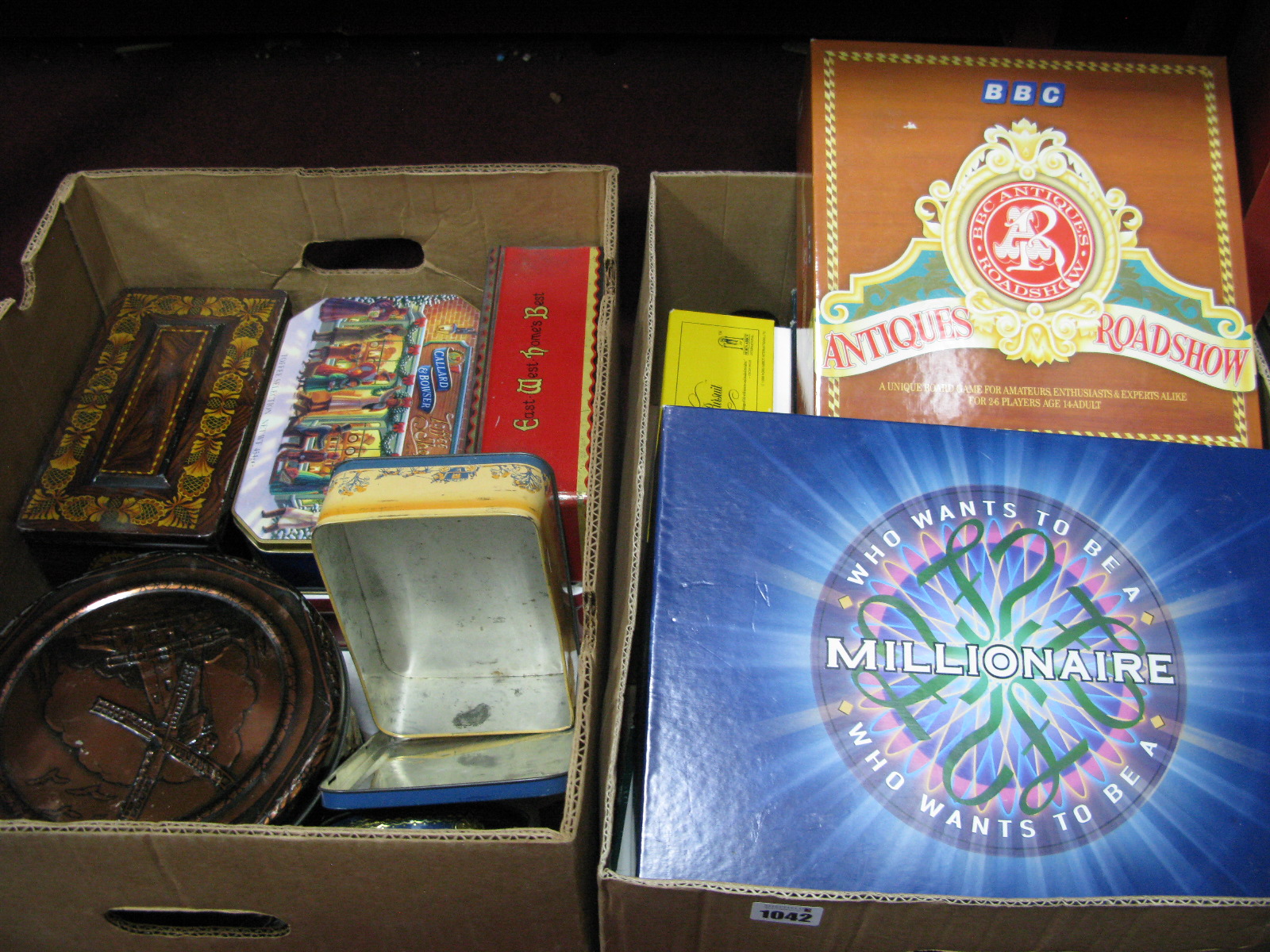 A Quantity of Tins, Games:- Two Boxes