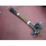 Golf Clubs - ten hickory shafted clubs including brass headed putter M. Young Prestwick, Macpherson,