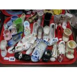 Pottery Boot & Shoe Posies, including Finsbury, Delft, Lady Elenor:- One Tray