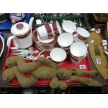 'Wacky Rabbits' Gold Plush Rabbit, 'Elizabethan' tea ware, two bisque figures (damages):- One Tray