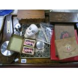 Cleeve Cottage and Tallent Coffer Jewel Caskets, barometer, dolls head, tray, etc.