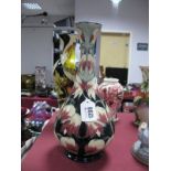 A Modern Moorcroft Pottery Vase, of baluster form, painted in the 'Desert Orchid' pattern against