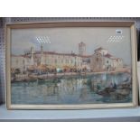 Thomas Bush Hardy (1842-1897), The Pischeria and Church of San Andrea Chinggia, watercolour, signed,