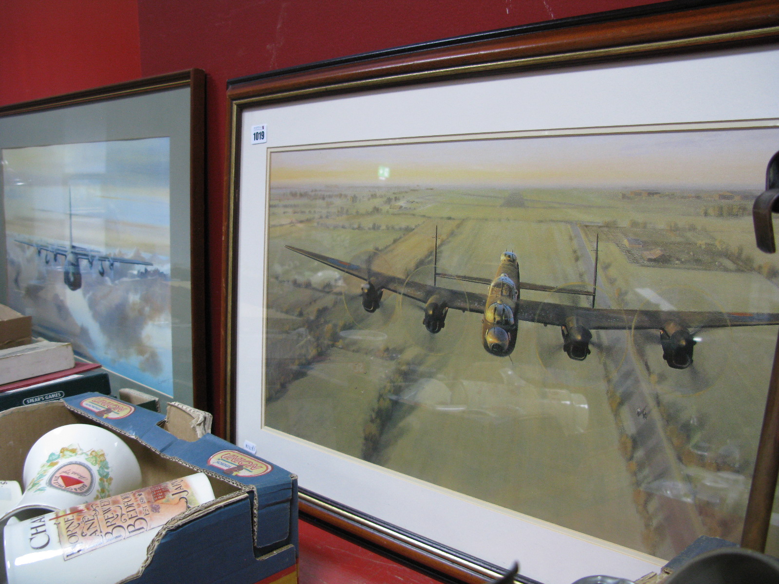 After Coulson 'Lancaster at Low Level' colour print 33 x 68cm, further 'Hercules' print after Tim