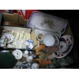 Border Fine Arts Figures, pottery buddah, lurpak toast rack, other ceramics:- One Box