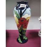 A Moorcroft Pottery Vase, painted in the 'Forever England' pattern, designed by Vicky Lovatt,