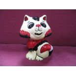 Lorna Bailey - Smug the Cat, limited edtion 1/1 in this colourway, 12cm high.