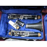 A Czechoslovakian 'La Couture' Five Piece Clarinet, in fitted plush lined Buffet Crompon hard case.