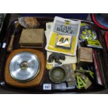 AA Car Badges, bear surmounted ashtray, barometer etc:- One Tray