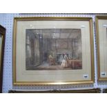 W.H. Sweet, 'Room in The Gatehouse, Kenilworth, Warwickshire', watercolour, signed lower left, title