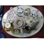 A Japanese Oval Meat Plate, Franklin mint tea pots, Continental cabinet cup and saucer, Aynsley