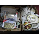 Lurpak Butter Toast Racks, a quantity of plates and other ceramics:- Two Boxes